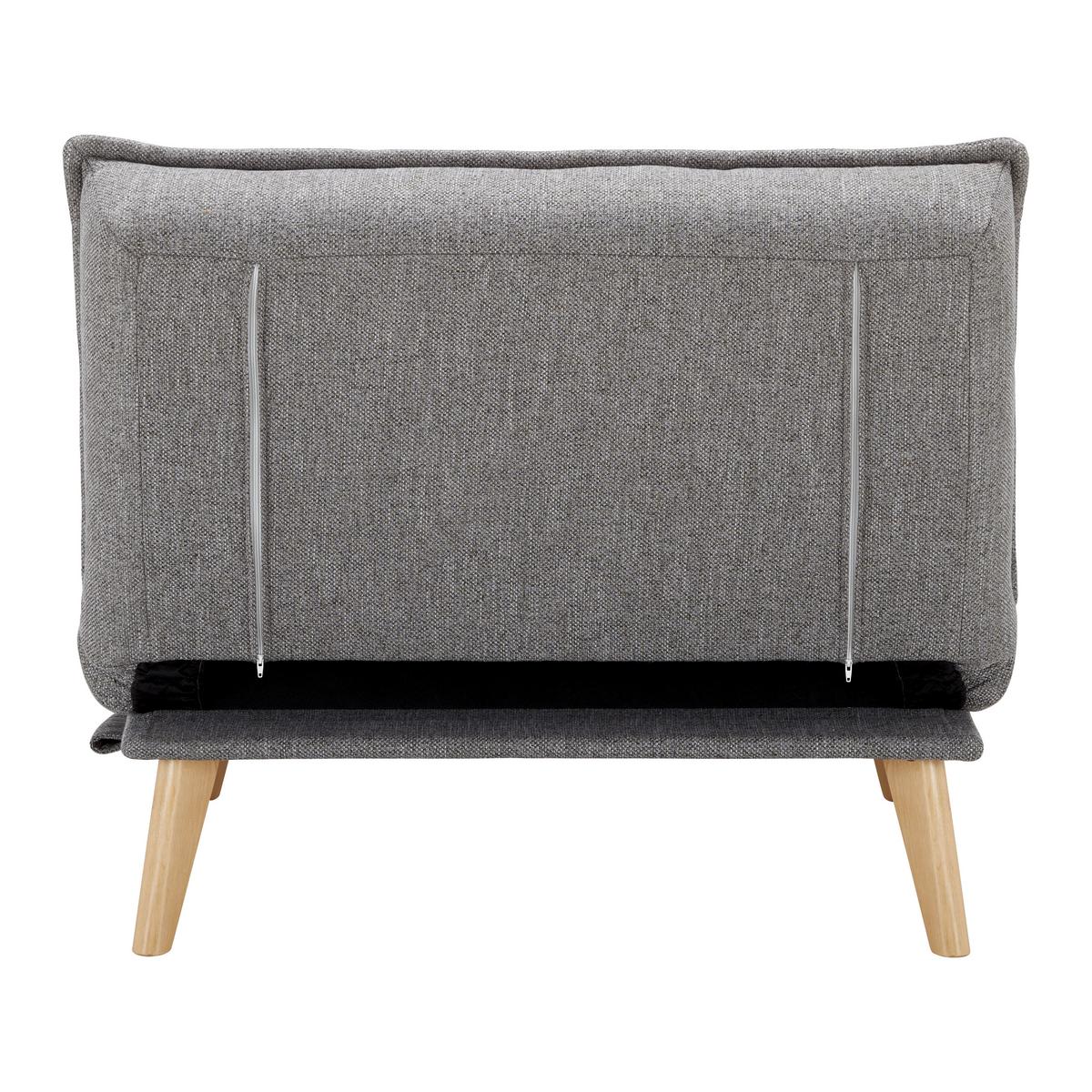 Schlafsessel Romeo Grau Webstoff - Grau, MODERN, Holz/Textil (99/83/84cm) - Bessagi Home