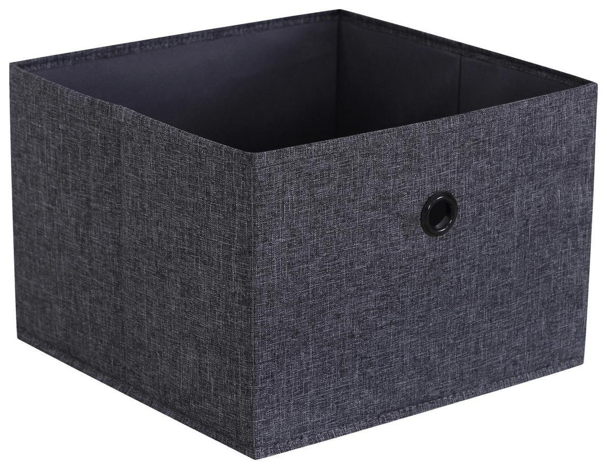 Tárolódoboz Szürke Nahla - szürke, Konventionell, karton/textil (29/20/29cm) - Mömax