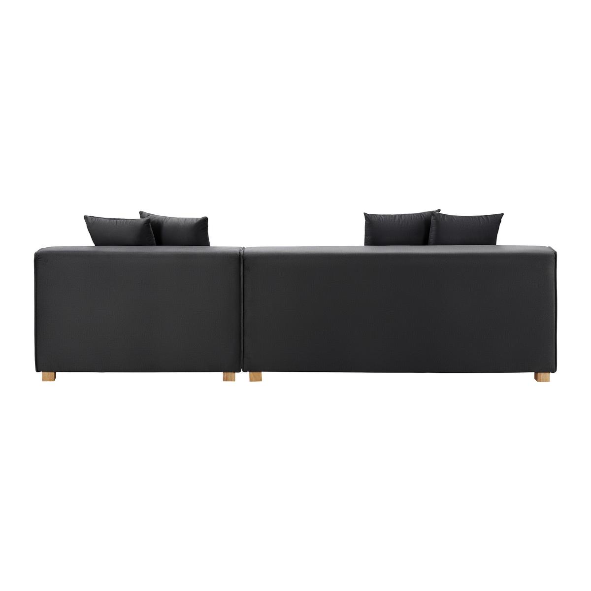 Coltar AVA - gri închis, Modern, lemn/textil (251/62/154cm) - Bessagi Home
