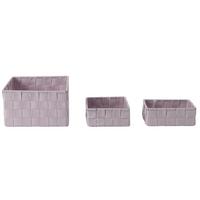 Korbset Nelly Lila 3-teilig - Lila, Kunststoff/Metall (19/19/11cm) - Mömax