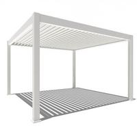 Pergola Deluxe Plus Weiß ca. 400x400 cm Netzbetrieb - Weiß, Basics, Metall (400/255/400cm) - WEIDE
