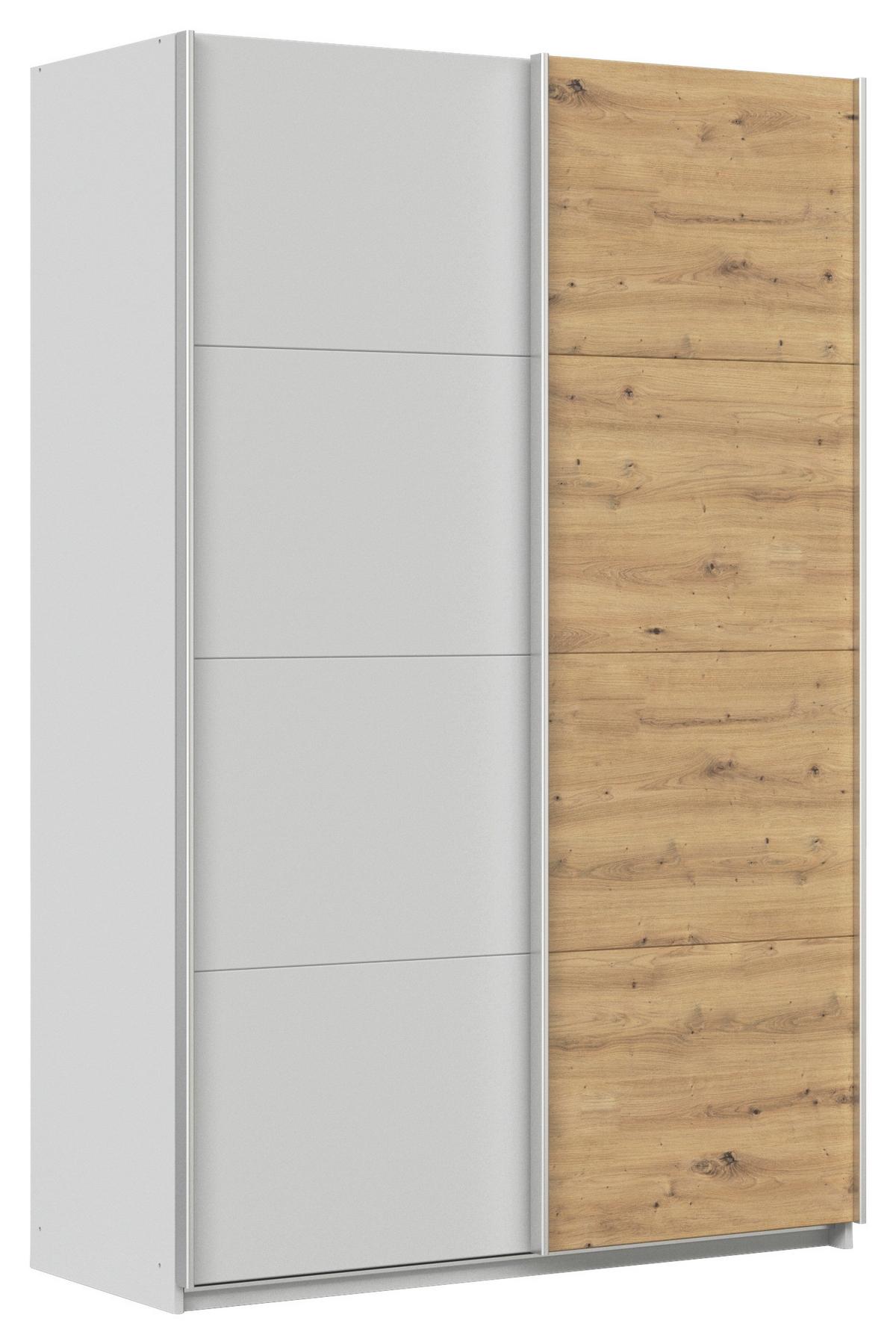 Ormar S Kliznim Vratima Feldkirch - hrast Artisan/svijetlo siva, Moderno, drvni materijal/metal (136/210/62cm) - Modern Living