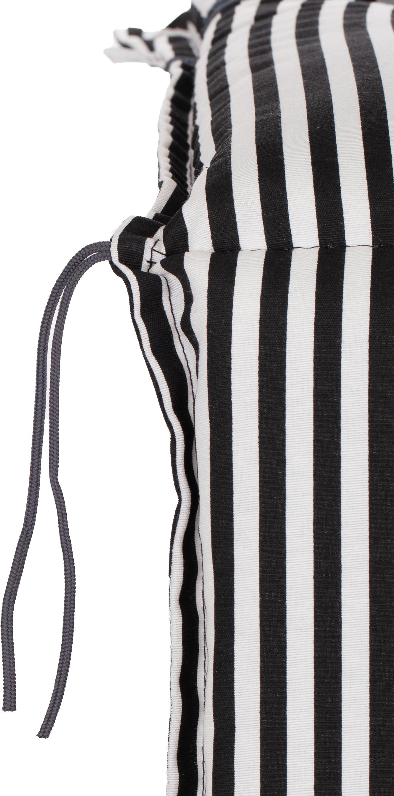 Liegenauflage Tupelo ca. 191x58 cm Schwarz/Weiß - Schwarz/Weiß, Basics, Textil (191/58/8cm) - Gardenson
