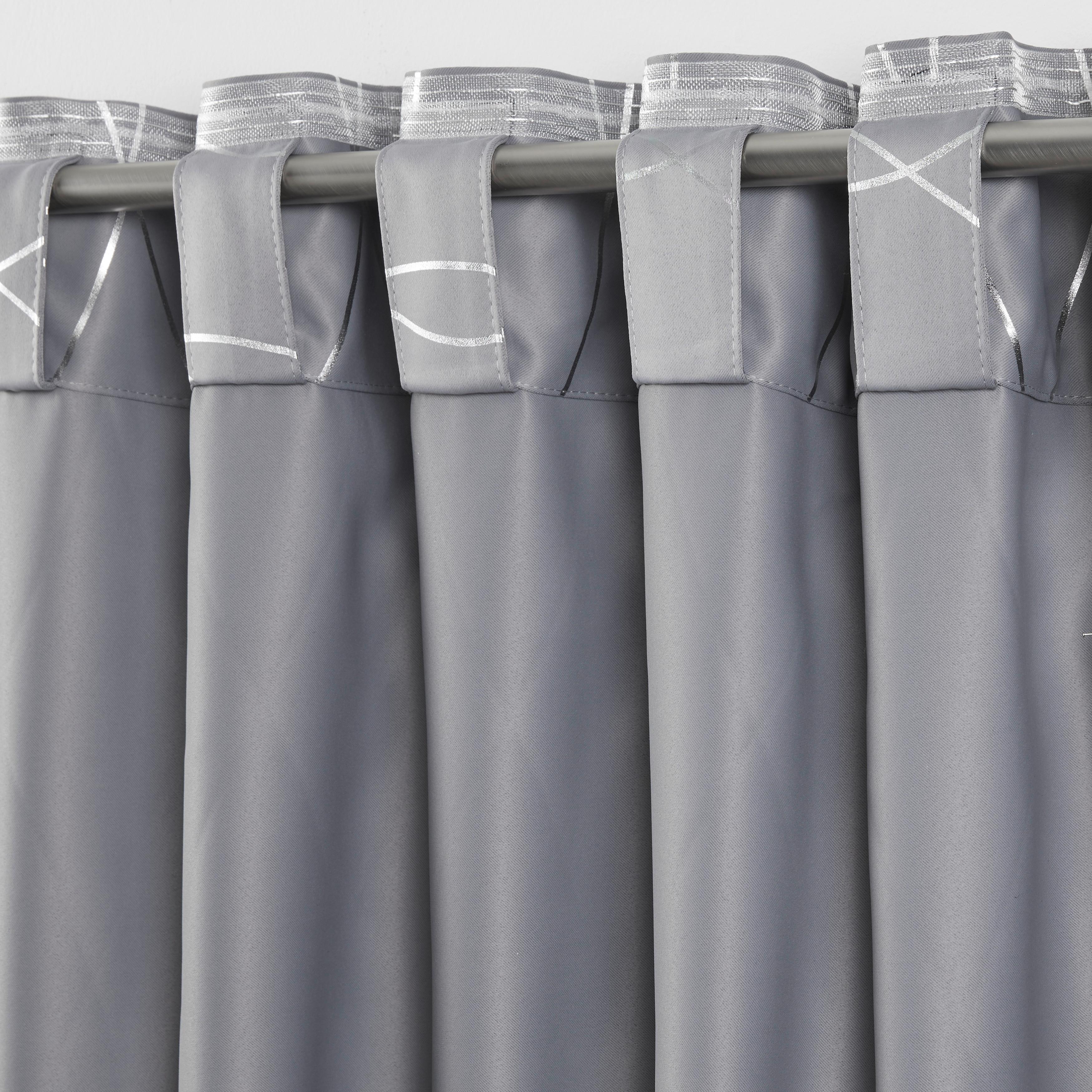 MÖRKLÄGGNINGSGARDIN GLAMOUR -AKT- - silver/antracit, Lifestyle, textil (140/245cm) - Mömax