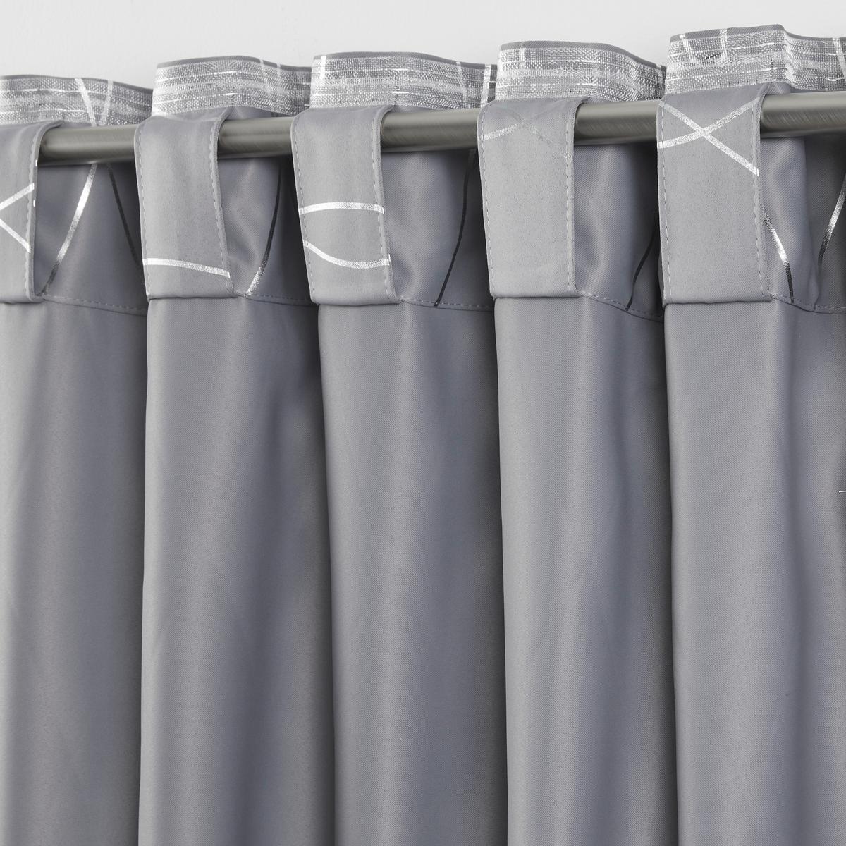Verdunkelungsvorhang Glamour Anthrazit Ca. 140x245cm - Anthrazit/Silberfarben, Lifestyle, Textil (140/245cm) - Modern Living