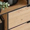 ÉTAGÈRE QUEENS -EXKLUSIV- - couleur naturelle/noir, MODERN, matériau en bois/métal (90/170/40cm) - Mömax