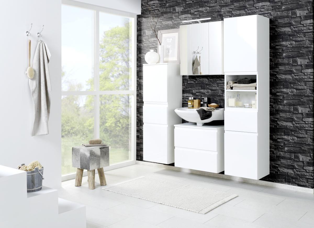 SZAFKA POD UMYWALKĘ CARDIFF - biały, Design, materiał drewnopochodny (60/53/35cm) - Xora