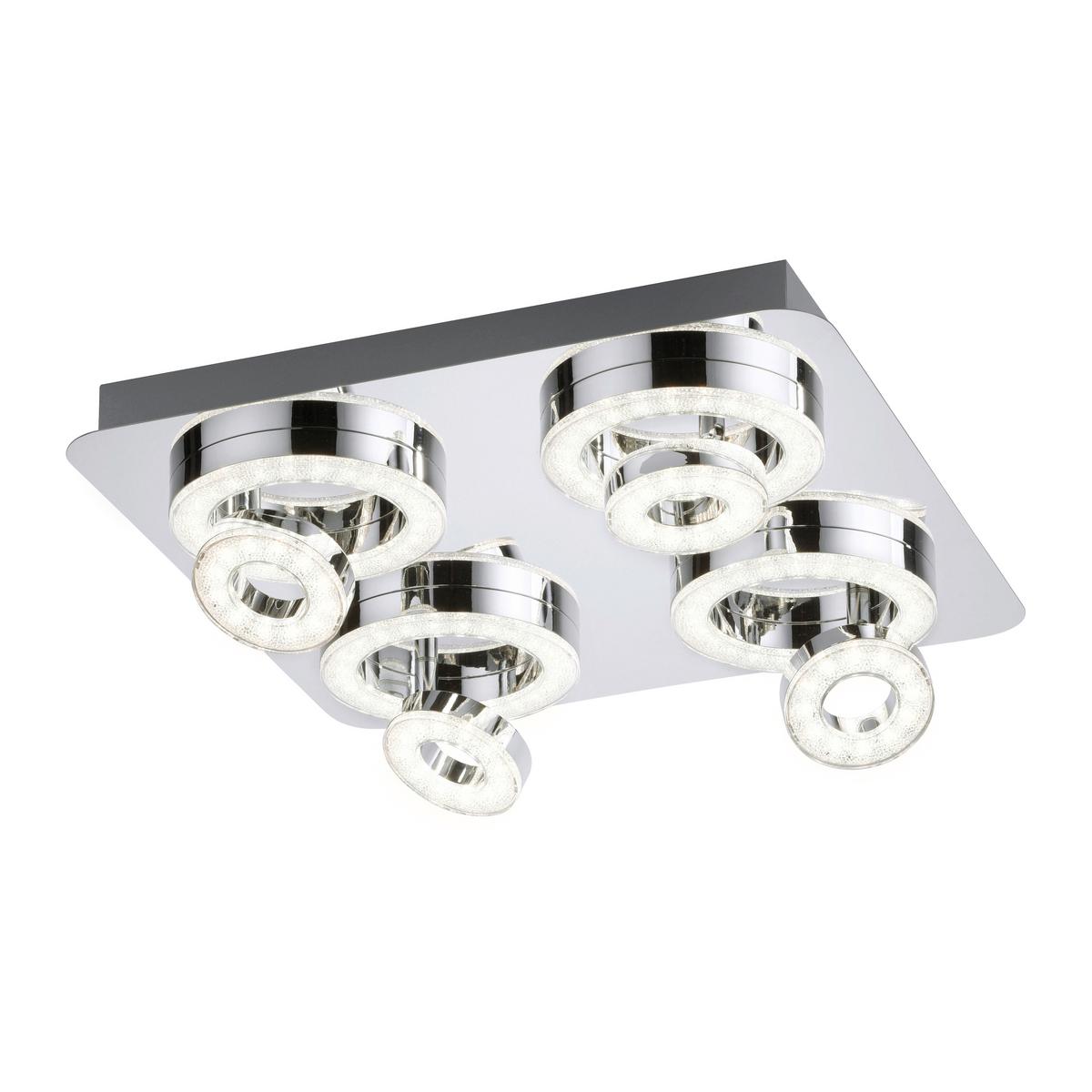 LED-Deckenleuchte Lolasmart Silberfarben max. 25 Watt - Silberfarben, KONVENTIONELL, Metall (40/40/15cm)