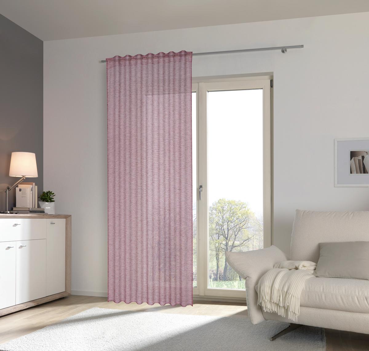 ZASŁONA GOTOWA MOLA - liliowy, Basics, tkanina (140/245cm) - Esposa
