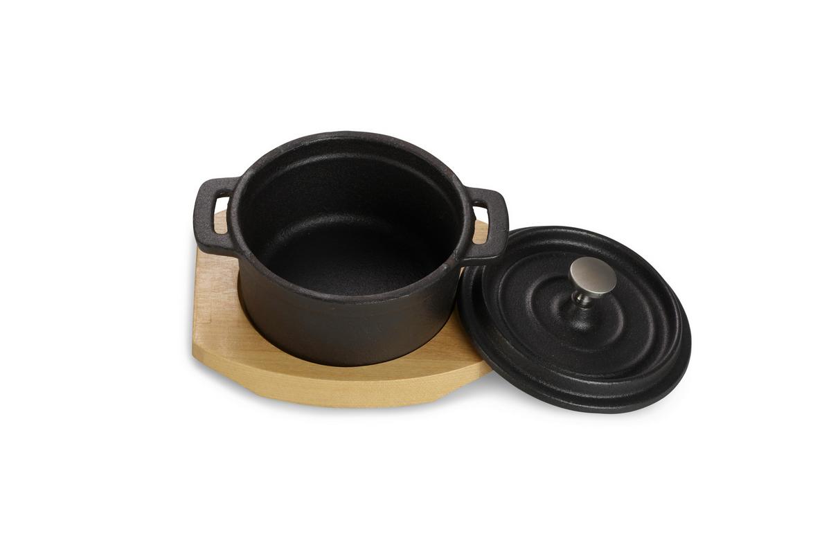 Lonec Echtwerk, Črna, Vklj. Deska - črna/rjava, Basics, kovina/les (13/5/10cm) - Echtwerk