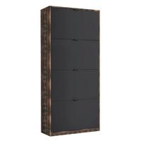 Ormar Za Cipele Yoro 4 - boje starog hrasta/crna, Konvencionalno, drvni materijal/metal (64/157,4/19cm) - Modern Living