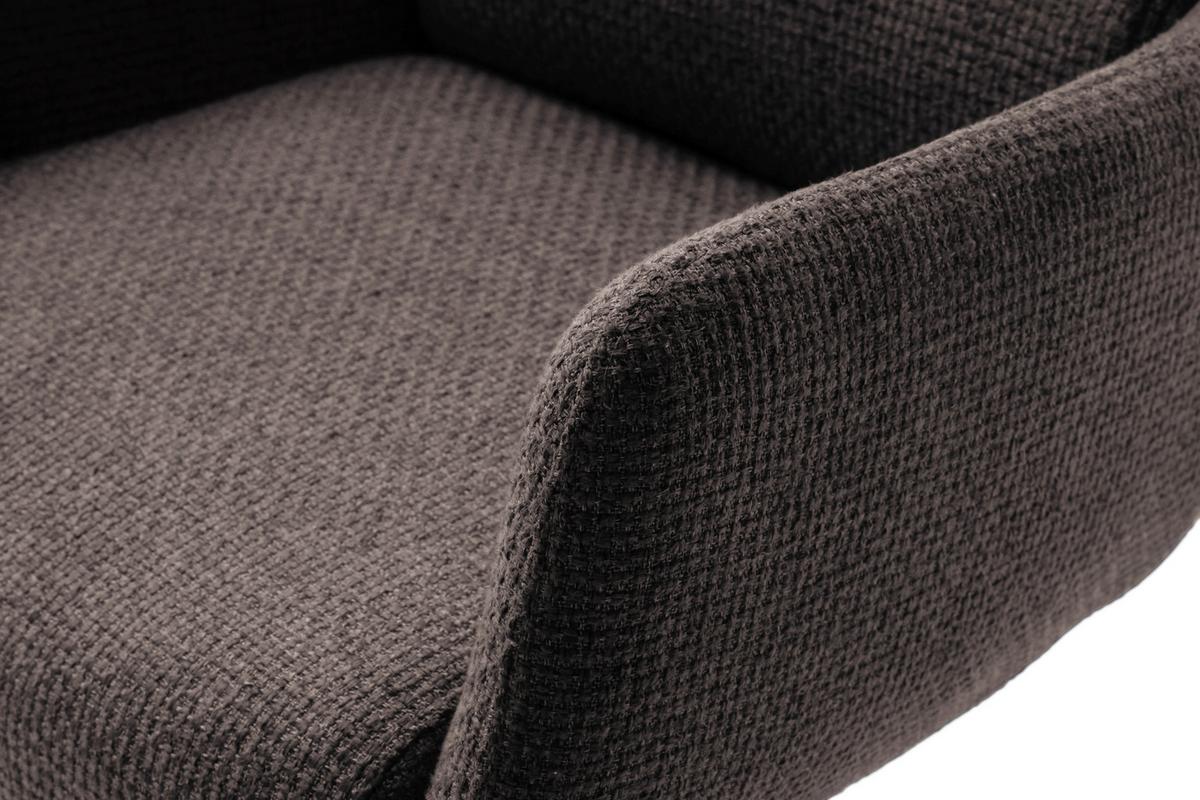 STOŁEK BAROWY LEXINGTON - kolor stalowy/cappuccino, Design, metal/tkanina (54/84/52cm) - Dieter Knoll