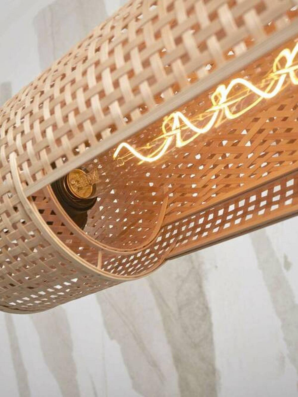 Viseča Svetilka Bhutan, Bambus - naravne barve, Trend, les (85/15/15cm) - Good & Mojo