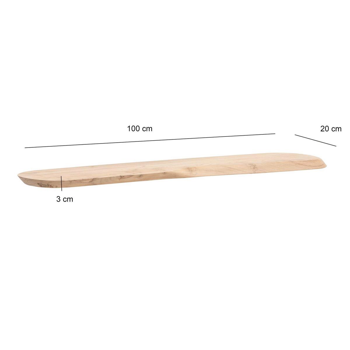 Wandboard Wl7.403 - Akaziefarben, Design, Holz (100/3/20cm) - Livetastic