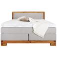 Boxspringbett aus Eiche massiv ca. 180x200cm - Eichefarben/Grau, KONVENTIONELL, Holz/Textil (180/200cm) - Zandiara Boxspringbett aus Eiche massiv ca. 180x200cm - Eichefarben/Grau, KONVENTIONELL, Holz/Textil (180/200cm) - Zandiara