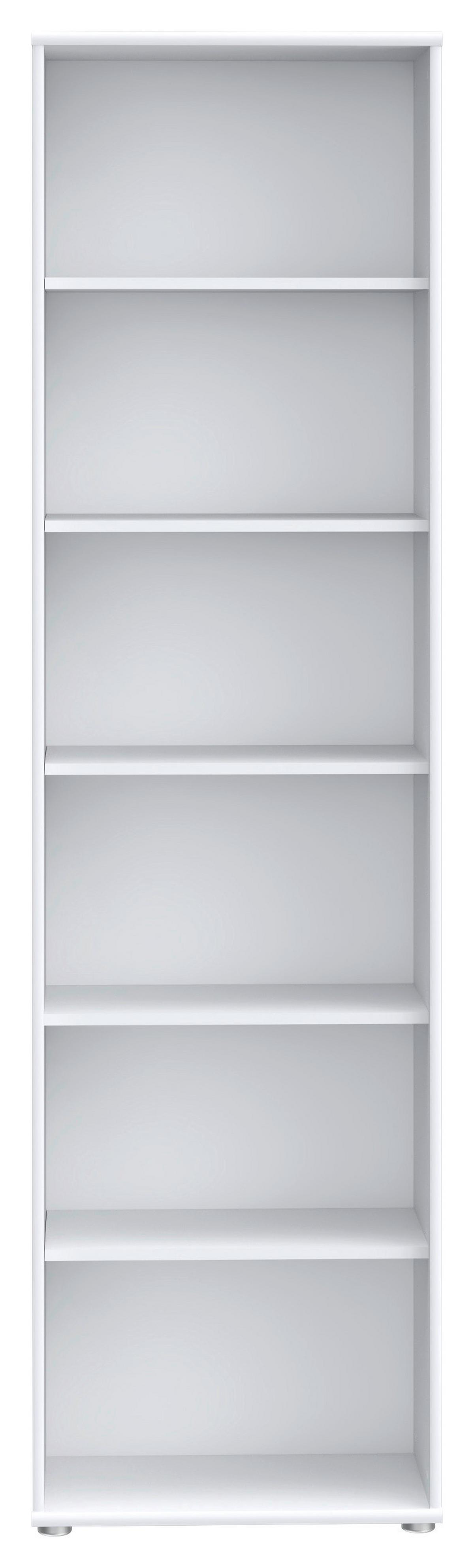 Polica Tempra 2 - bijela/boje aluminija, Konvencionalno, drvni materijal (54/198/35cm) - Based