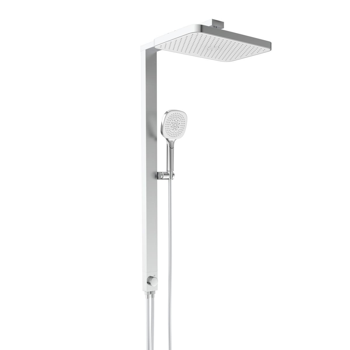 Überkopfbrauseset La Palma Chromfarben - Chromfarben, MODERN, Kunststoff (43/105/5cm) - Premium Living