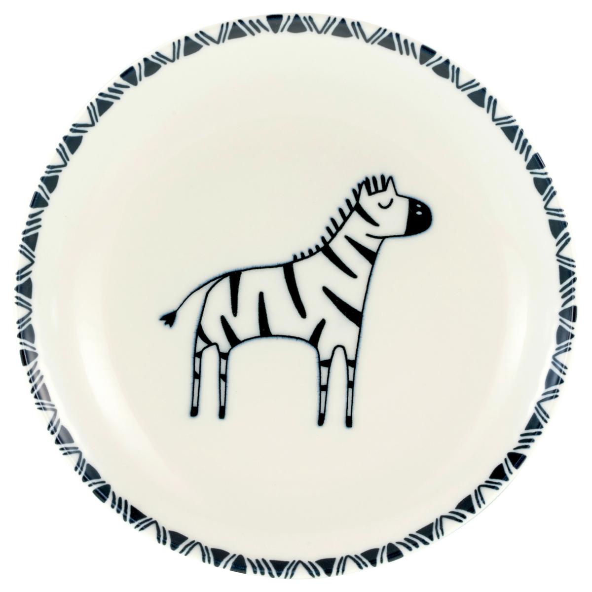 Set Krožnikov Safari, 4-Delni - večbarvno/sivobela, Basics, keramika (21cm) - Creatable