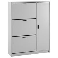 SCHUHSCHRANK WL6.868 - Weiss/Schwarz, Design, Holzwerkstoff/Metall (90/120/24cm) - MID.YOU