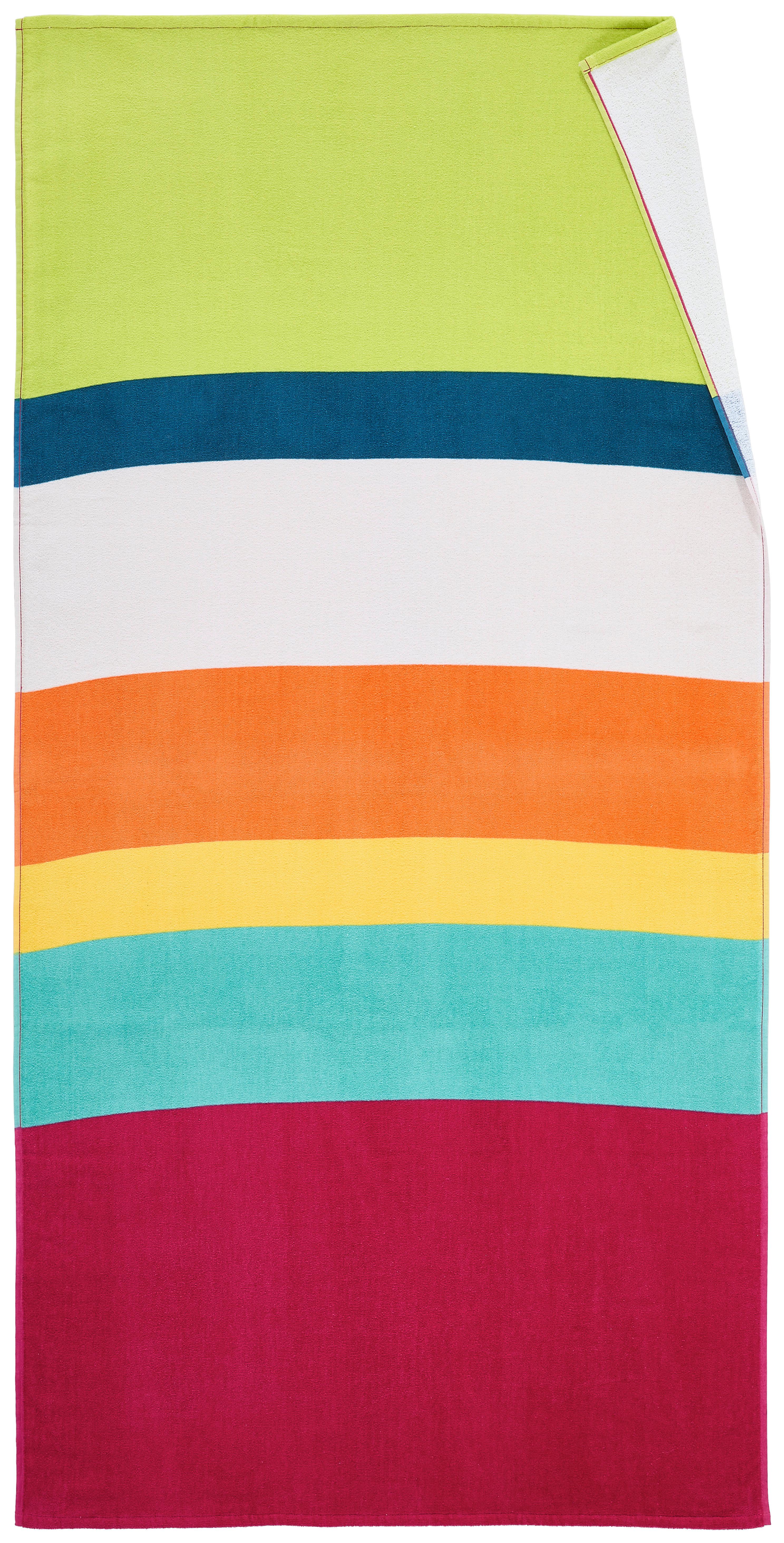 RĘCZNIK PLAŻOWY STIPE - różnokolorowy, Basics, tkanina (90/180cm) - Esposa