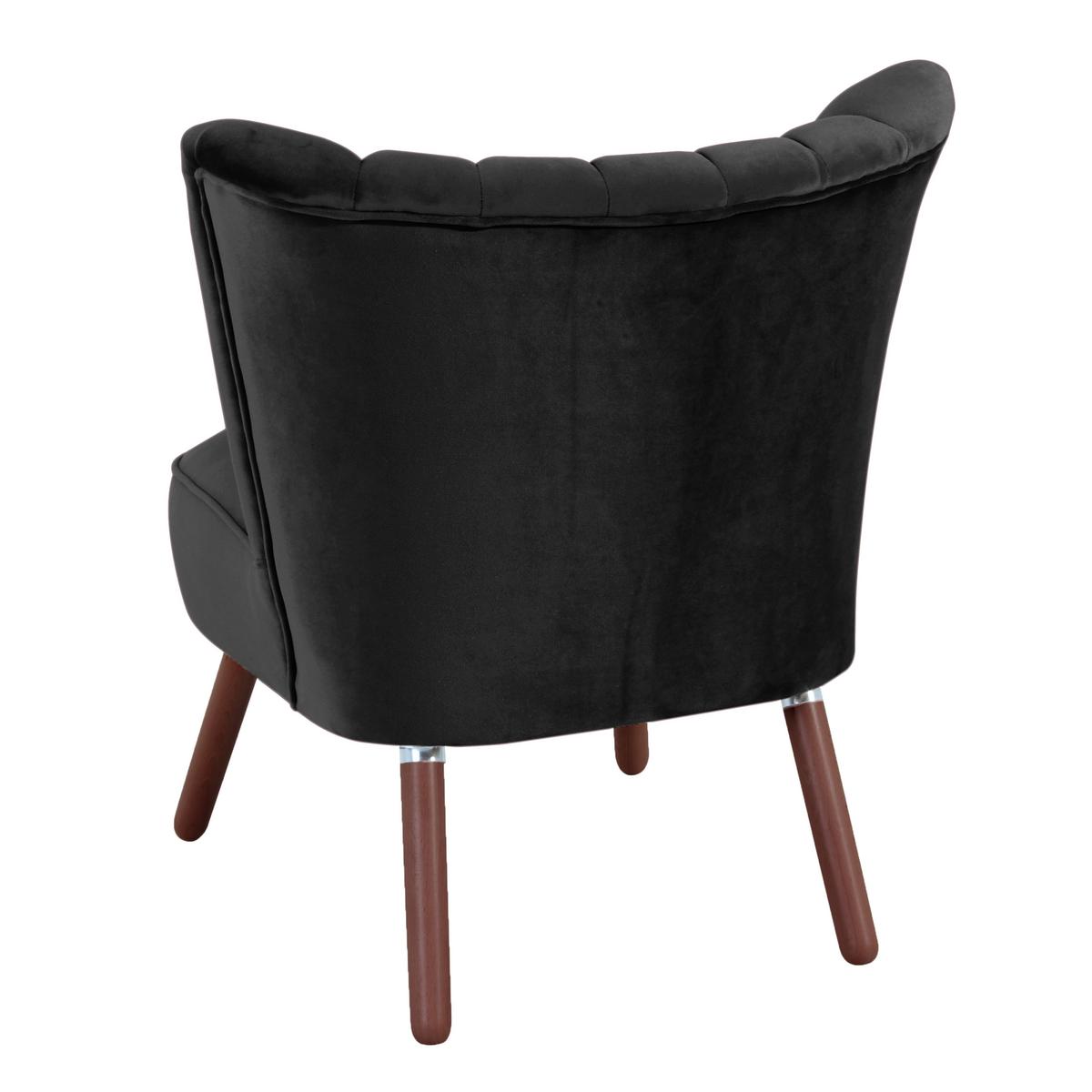SESSEL ALESSANDRO - Nussbaumfarben/Schwarz, Design, Holz/Textil (70/80/66cm) - Max Winzer