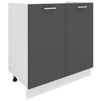 Spodnja Omarica Za Korito Esilo, Siva, Bela - bela/barve aluminija, Konvencionalno, kovina/leseni material (80/82/46cm) - MID.YOU
