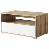 Couchtisch Narobi-II ca. 90x45x55 cm Eiche/Weiß - Eiche Wotan/Weiß, Trend, Holzwerkstoff/Kunststoff (90/45/55cm) - P & B