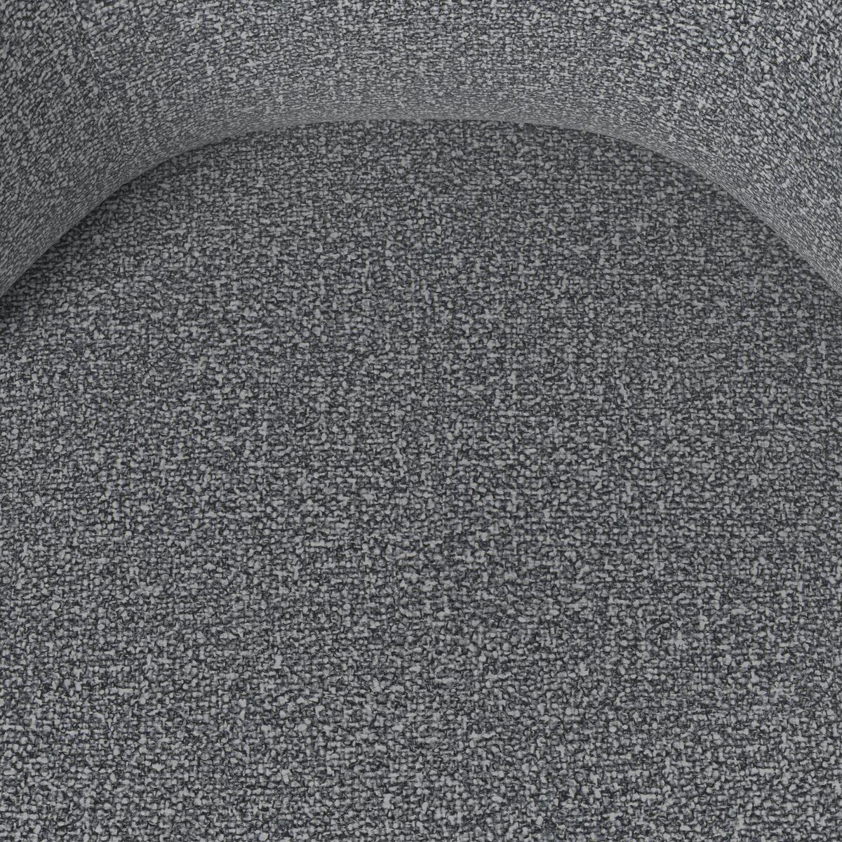 Armlehnstuhl Karo Grau Webstoff Drehbar Gepolstert - Schwarz/Grau, MODERN, Textil/Metall (58/88/65cm) - Bessagi Home