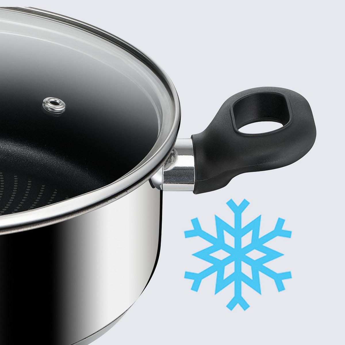 PATELNIA DO SERWOWANIA G74970 TEFAL - kolor stalowy, Basics, metal (38,7/10/25,6cm) - Tefal