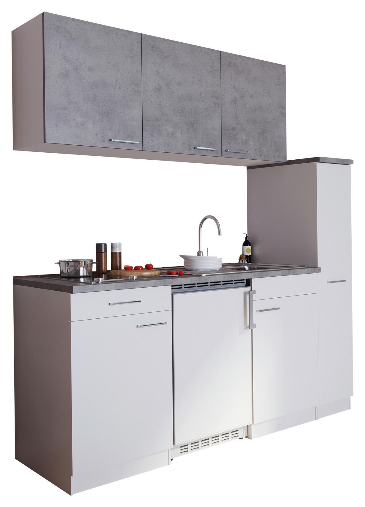 Kuhinjski Blok Z Aparati Economy, Bela, Siva - bela/svetlo siva, Moderno, leseni material (180cm) - Respekta