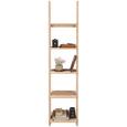 Regal in Eiche, 5 Ablagen - Eichefarben/Weiß, KONVENTIONELL, Holz/Holzwerkstoff (41,4/176/34,2cm) - Mömax modern living