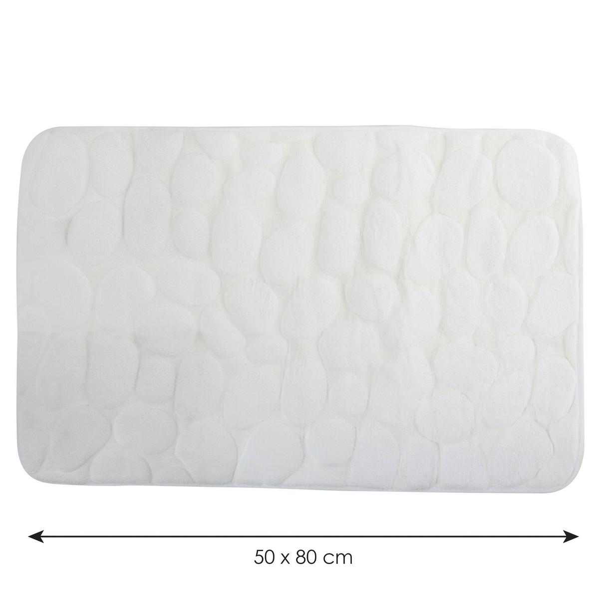 Badteppich 141054 Kiesel - Weiss, Konventionell (50/80cm) - Spirella