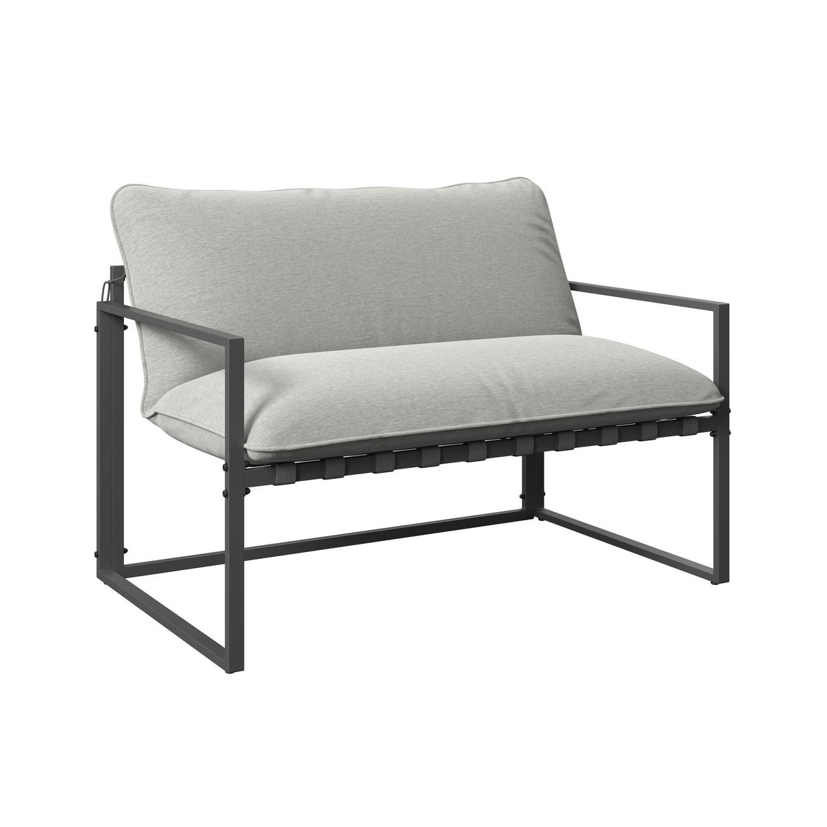 Vrtni Set Lucia - tamno siva/svijetlo siva, Basics, staklo/metal