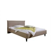 Polsterbett Roswell Hellbraun ca. 100x200 cm - Hellbraun/Schwarz, MODERN, Holz/Textil (100cm) - Livetastic