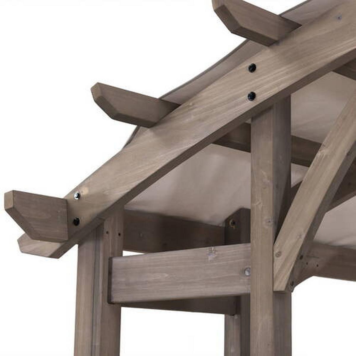 Pavillon Naturfarben/Hellgrau - Hellgrau, Basics, Textil (427/250/305cm)