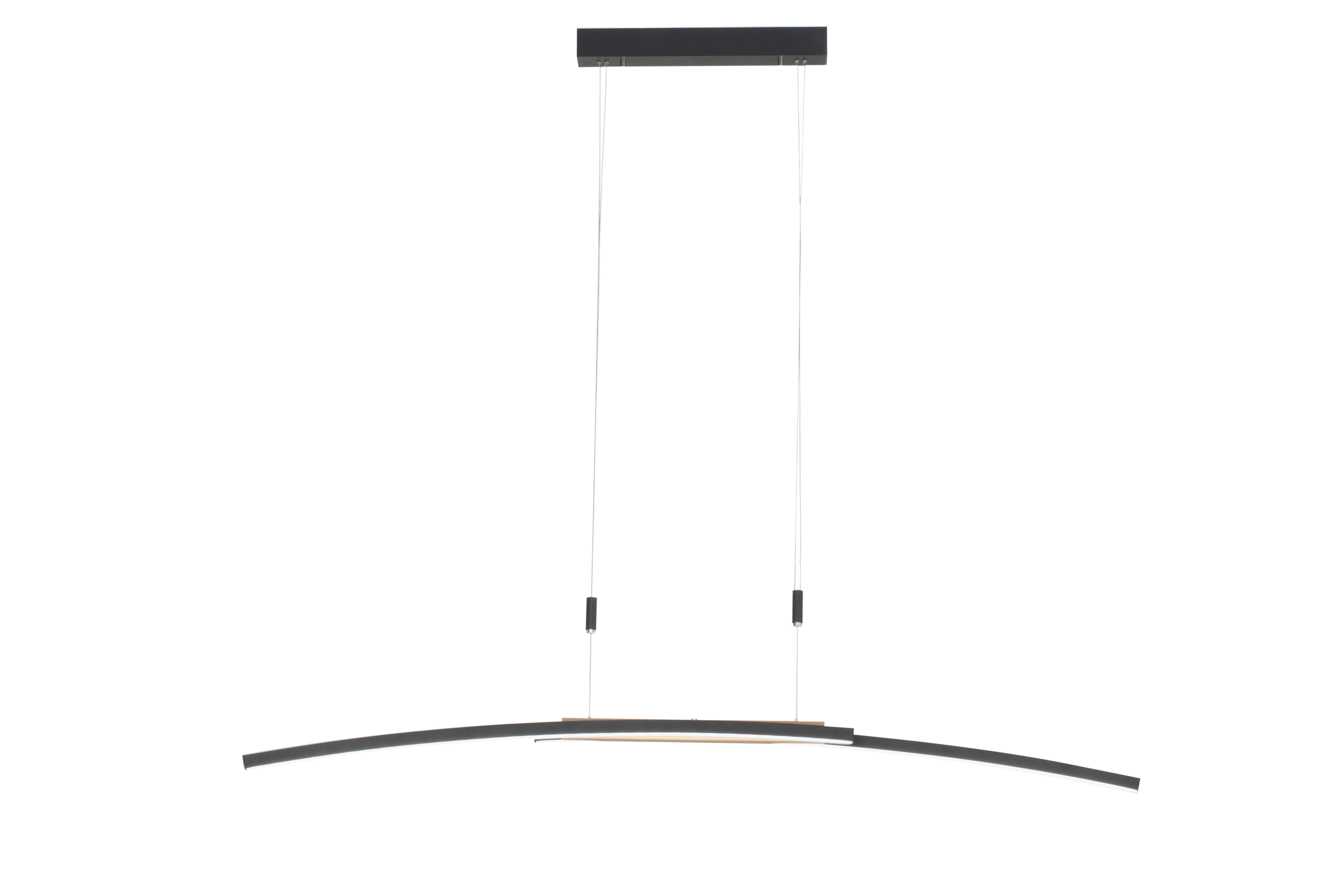 LAMPA WISZĄCA LED DONATELLO DIETER KNOLL - czarny, Basics, metal/drewno (130/6,5/155cm) - Dieter Knoll