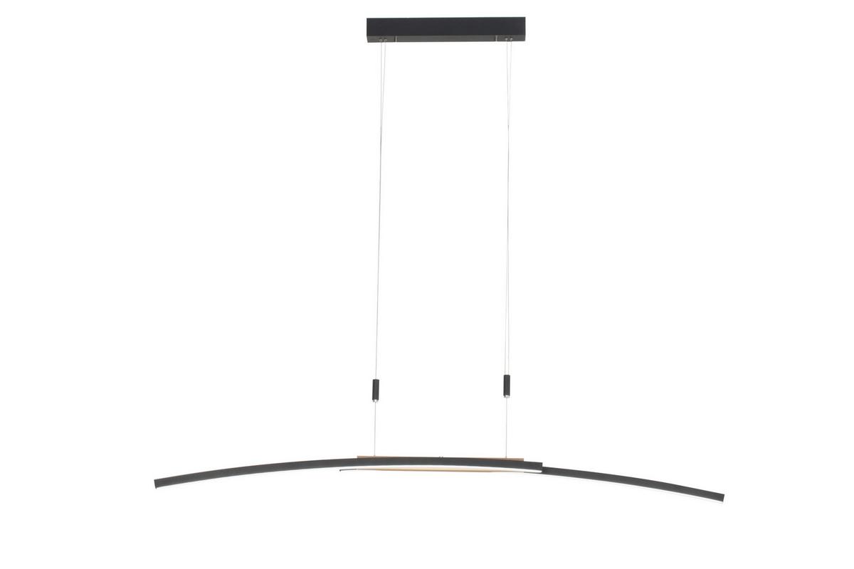 LAMPA WISZĄCA LED DONATELLO DIETER KNOLL - czarny, Basics, metal/drewno (130/6,5/155cm) - Dieter Knoll