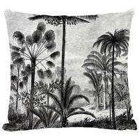 Kissenhülle Floral Schwarz/Weiß ca. 45x45cm - Multicolor, Textil (45/45cm)