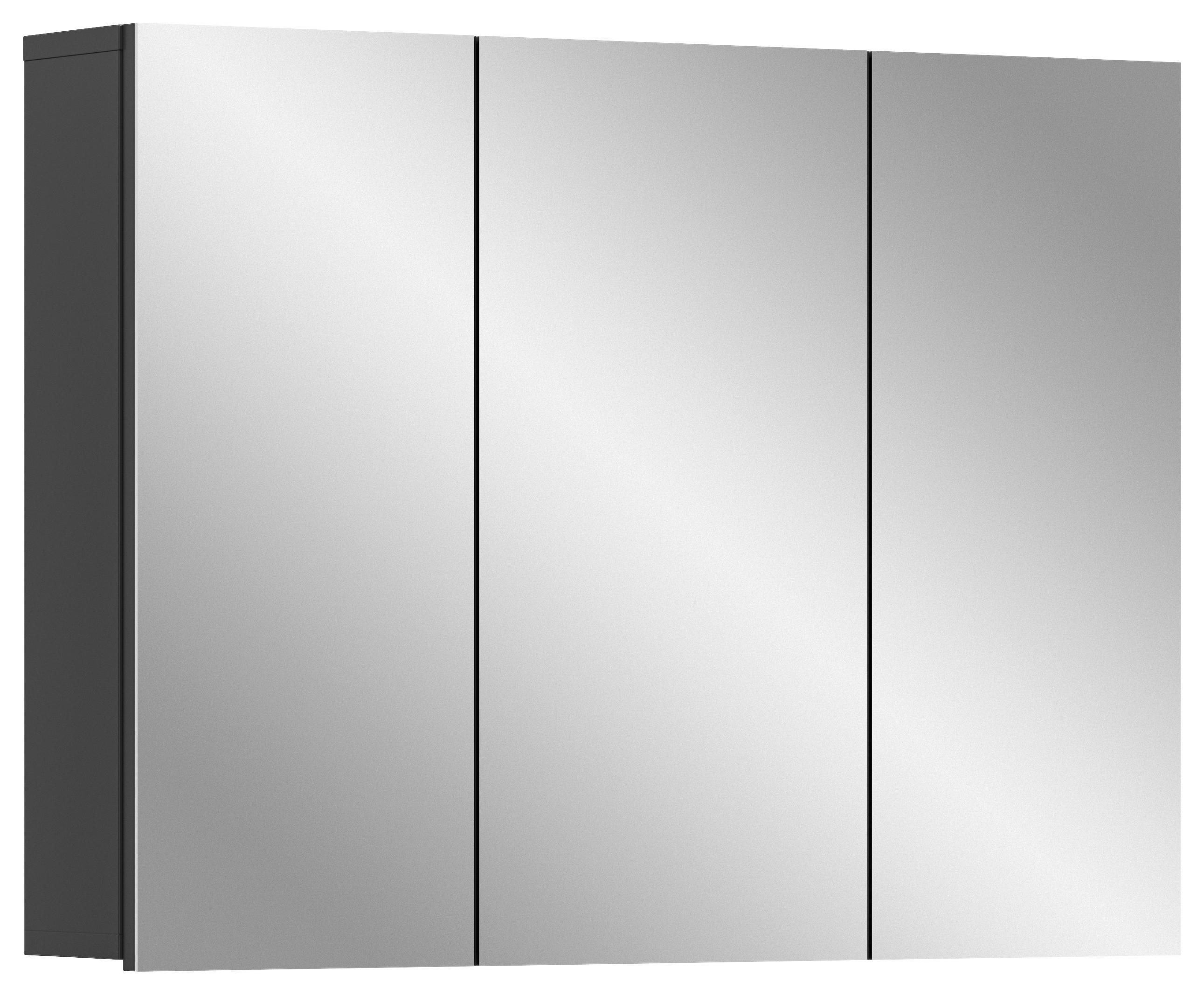 Spiegelschrank Soft ca. 80x60x15 cm Grau - MODERN, Glas/Holzwerkstoff (80/60/15cm) - MID.YOU