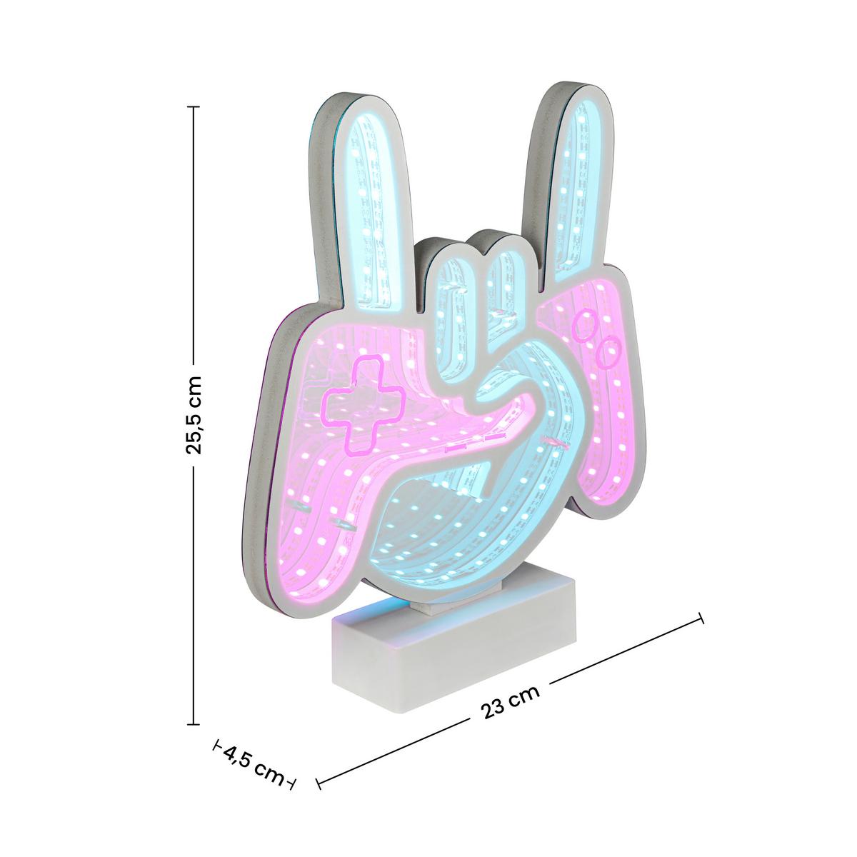 Led Svjetiljka Dekorativna Frani - bijela/boje kroma, Moderno, plastika (22,9/4,6/25,3cm) - Mömax