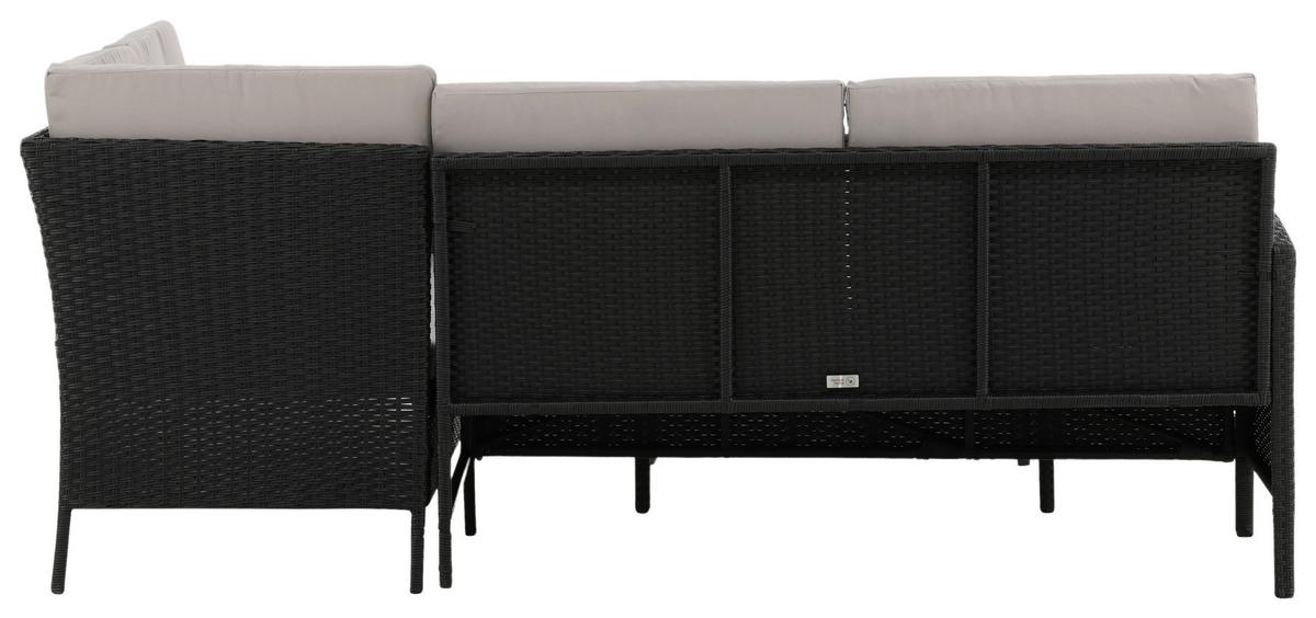 Dining-Loungeset Knock Grau/Schwarz - Schwarz/Grau, KONVENTIONELL, Kunststoff - Gardenson