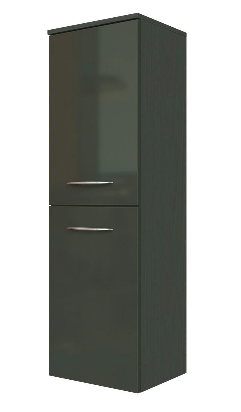 Midischrank Florida in Grau - Chromfarben/Graphitfarben, MODERN, Holzwerkstoff/Metall (40/130/35cm)