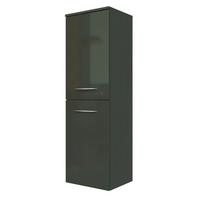 Midischrank Florida in Grau - Chromfarben/Graphitfarben, MODERN, Holzwerkstoff/Metall (40/130/35cm)