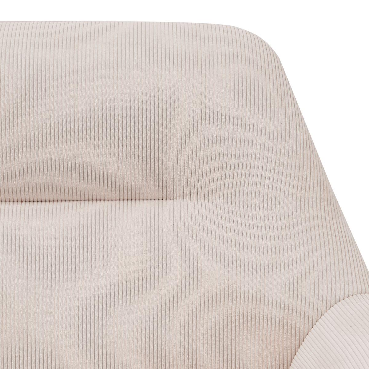 FOTEL ANSGAR - kremowy/czarny, Modern, metal/tkanina (78/78/75cm) - MID.YOU