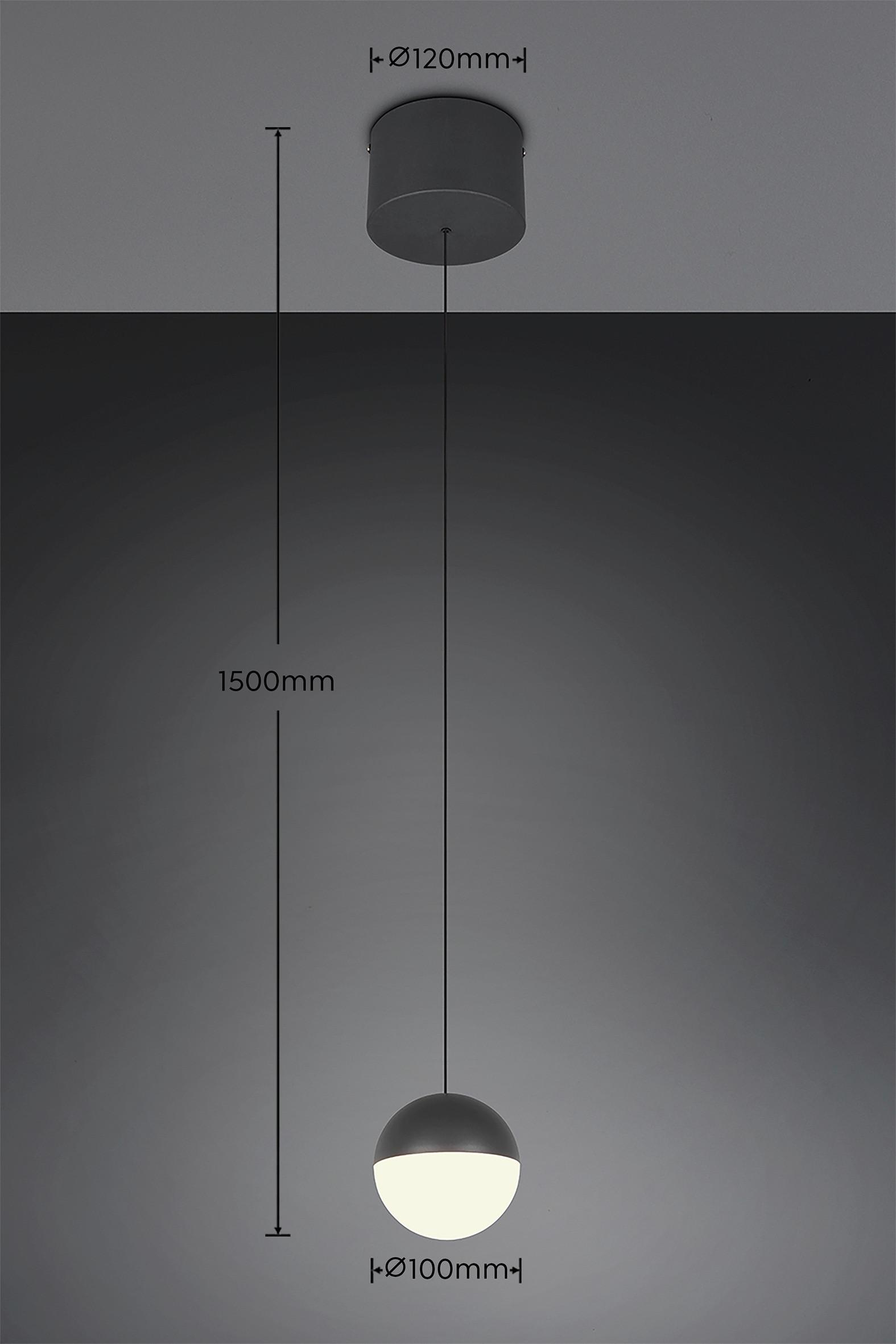 LED-HÄNGLAMPA SESTINE - vit/svart, Modern, metall/plast (11/11/150cm) - Mömax