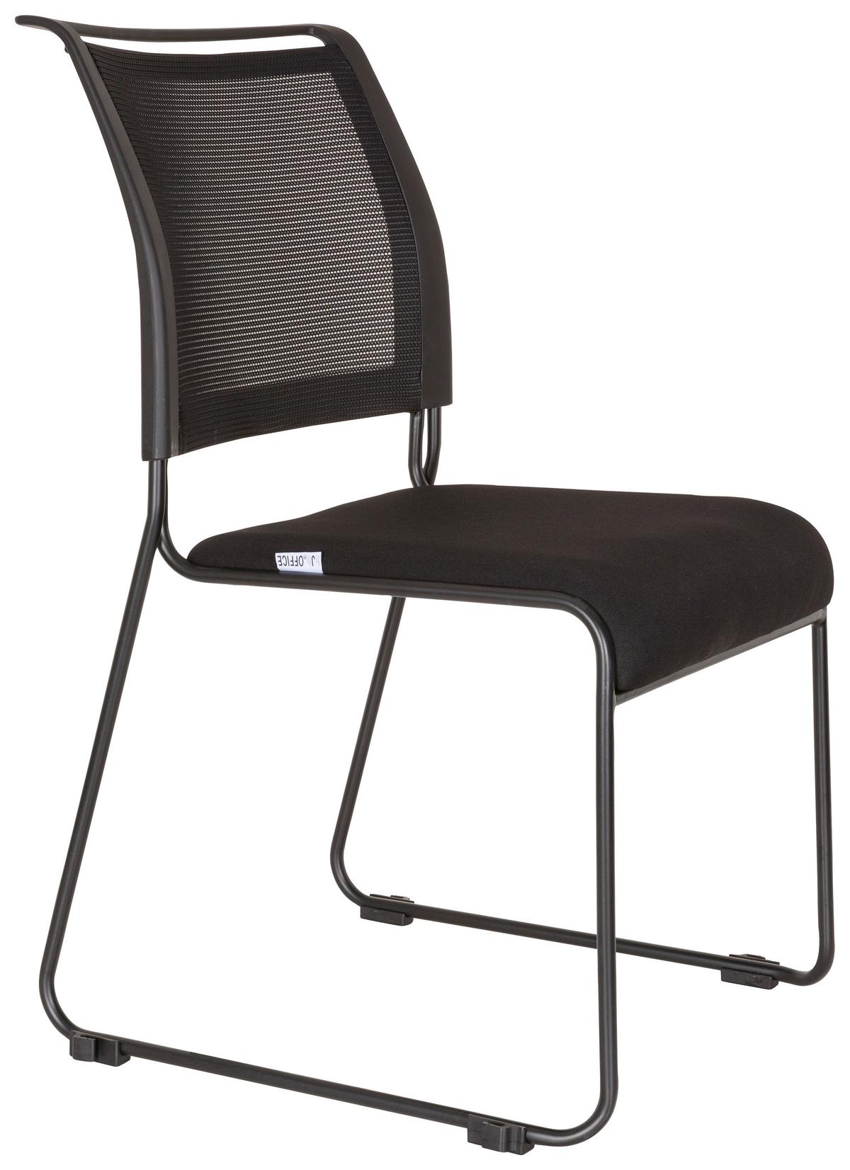 Konferenčni Stol Pauda V, Črna - črna, Moderno, kovina/tekstil (48/87/61cm) - MID.YOU