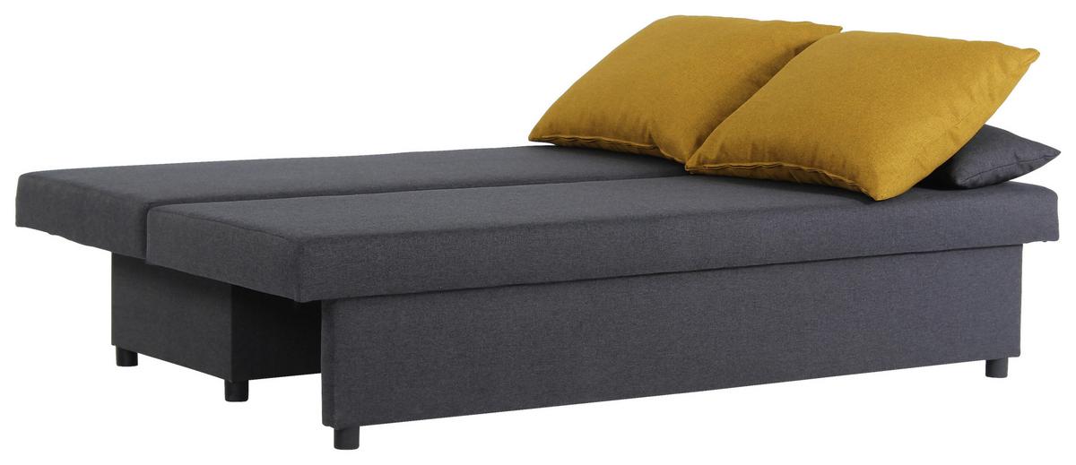 Kanapéágy Neo - sárga/sötétszürke, Basics, műanyag/karton (192/82/82cm) - Based