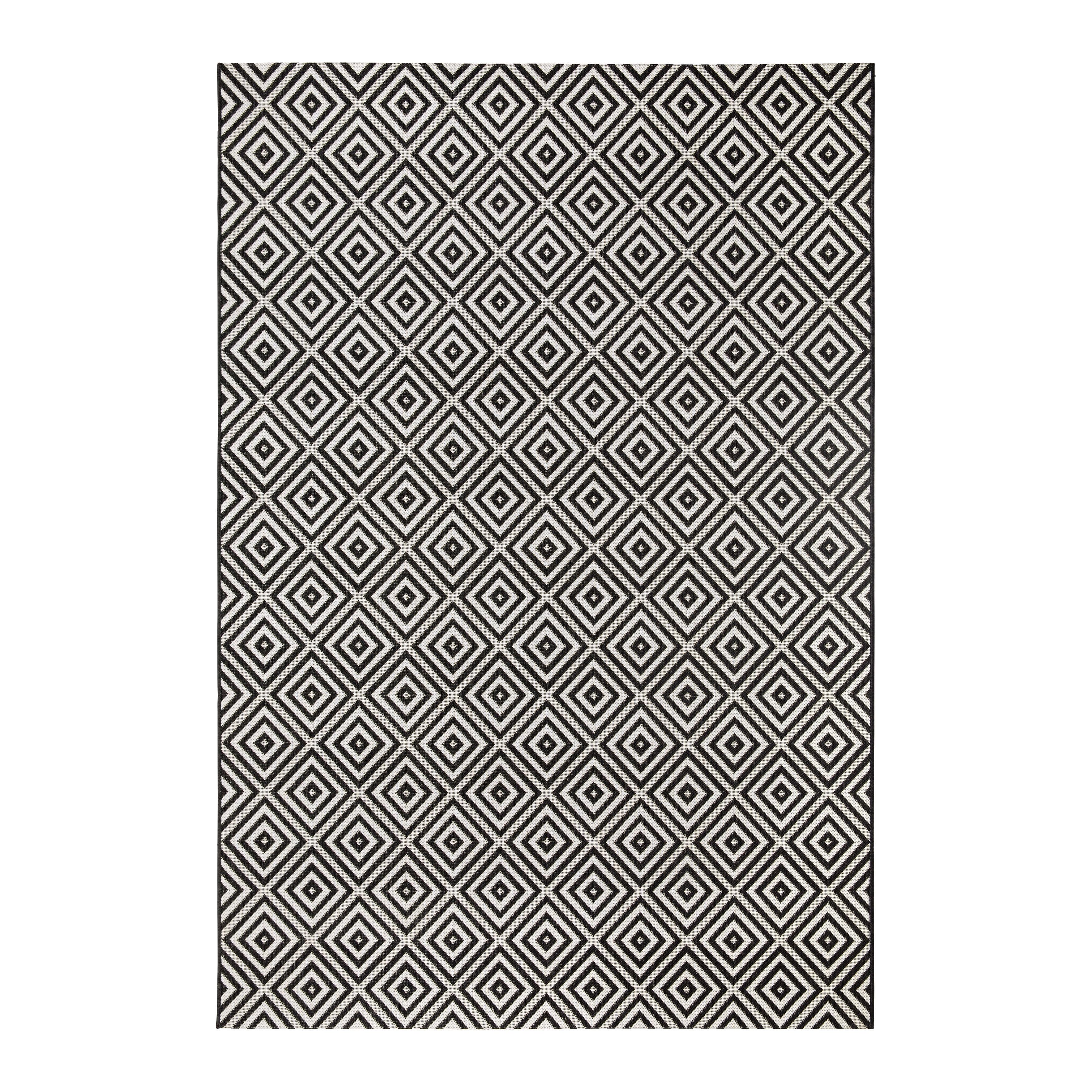 Tepih Niskog Tkanja Noah 1 - bijela/crna, Moderno, plastika (190/250cm) - Mömax