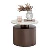 SOFFBORD SOLCO -TREND- - bronsfärgad/naturfärgad, Lifestyle, metall/trämaterial (46/41cm) - Premium Living