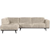 Ecksofa Statement Naturfarben S: 210x274cm - Schwarz/Naturfarben, Design, Holz/Textil (210/274cm) - Livetastic